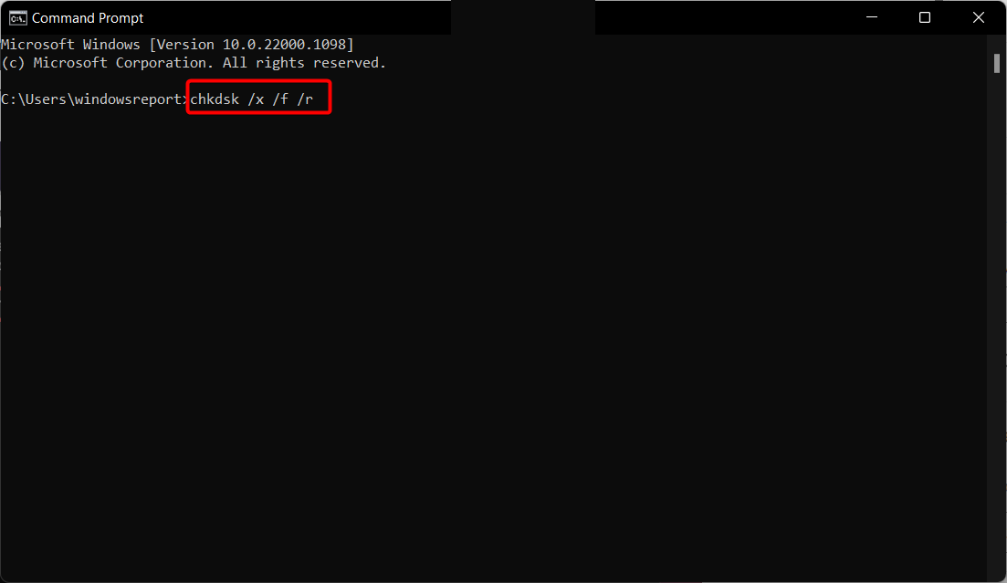 chkdsk-x-fr windows 11 garde redémarrant