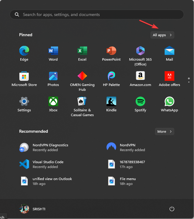 All apps - open Terminal on Windows 11