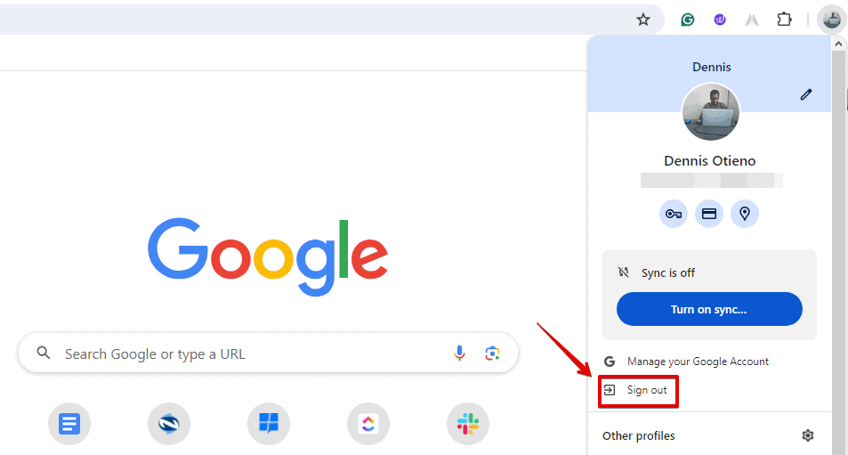 Выйти